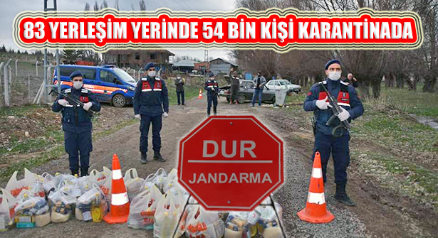 İçişleri Bakanlığı: 83 Yerleşim Yeri, 54 Bin Kişi Karantinada