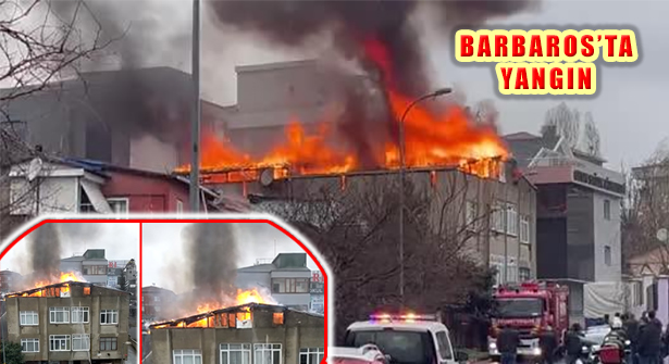 Ataşehir Barbaros Mahallesi’nde 3 Katlı Binada Çatı Katında Yangın