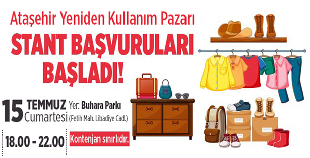 Ataşehir Yeniden Kullanım Pazarı Yaz Boyunca Parklarda Kurulacak