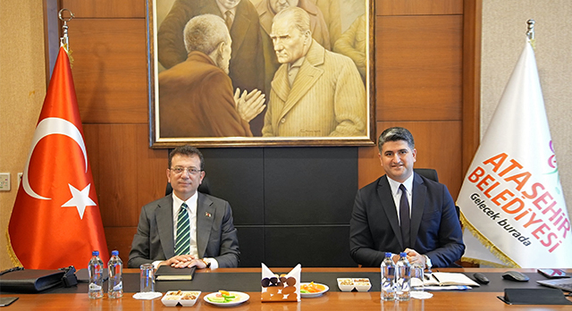 İmamoğlu, Ataşehir Belediyesi ve Başkan Onursal Adıgüzel’i Ziyaret Etti