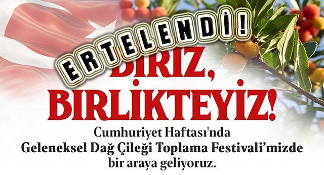 Ataşehirlilerin Dikkatine, ‘Geleneksel Dağ Çileği Toplama Festivali’ Ertelendi!