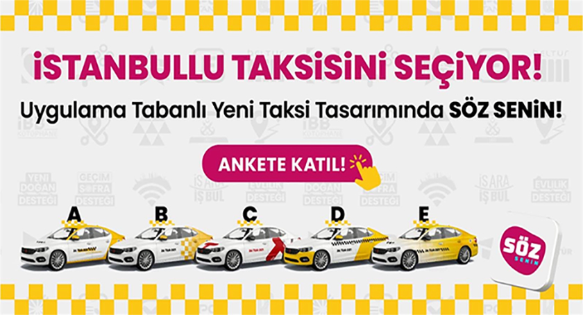 İstanbullu, ‘Yeni Taksi Tasarımında söz senin!’