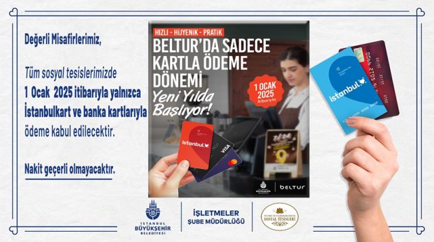 İBB Sosyal Tesisleri İle Beltur’da Kartlı Ödeme