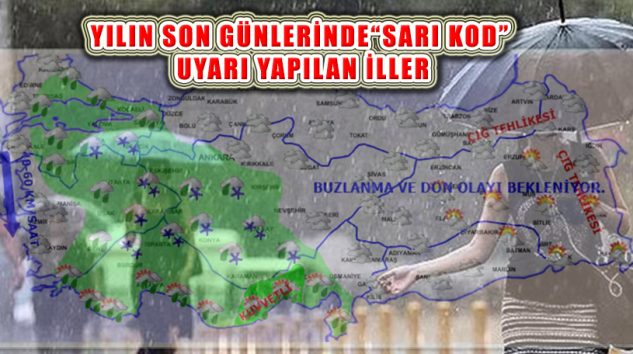 Yurt Geneli Yağışlı, 14 İlde ‘Sarı Kod’ Uyarı