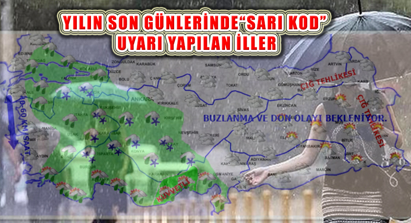 Yurt Geneli Yağışlı, 14 İlde ‘Sarı Kod’ Uyarı