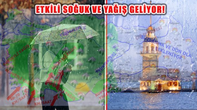 Yurt Geneli Fırtına, Yağışlı ve Soğuk Hava Etkisiyle Sıcaklıklar Düşüyor