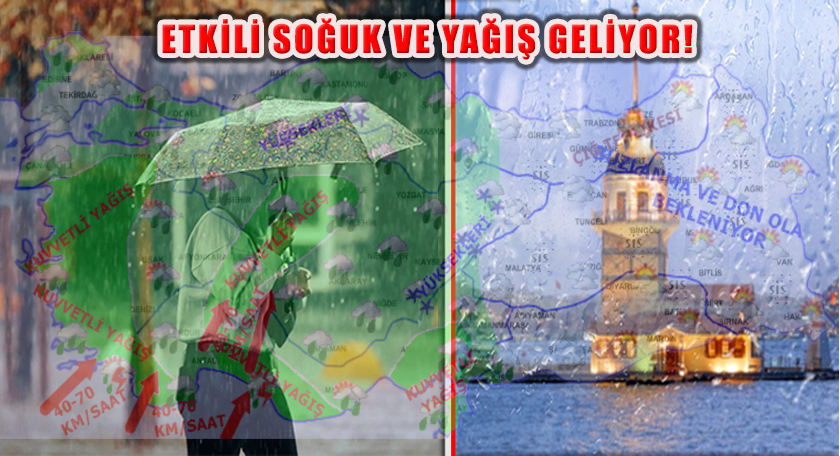 Yurt Geneli Fırtına, Yağışlı ve Soğuk Hava Etkisiyle Sıcaklıklar Düşüyor