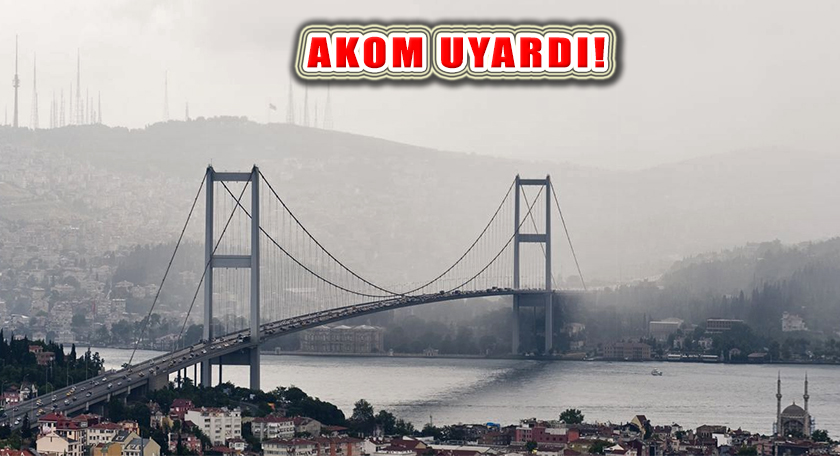 AKOM İstanbul İçin soğuk ve yağış Uyarısı Yaptı